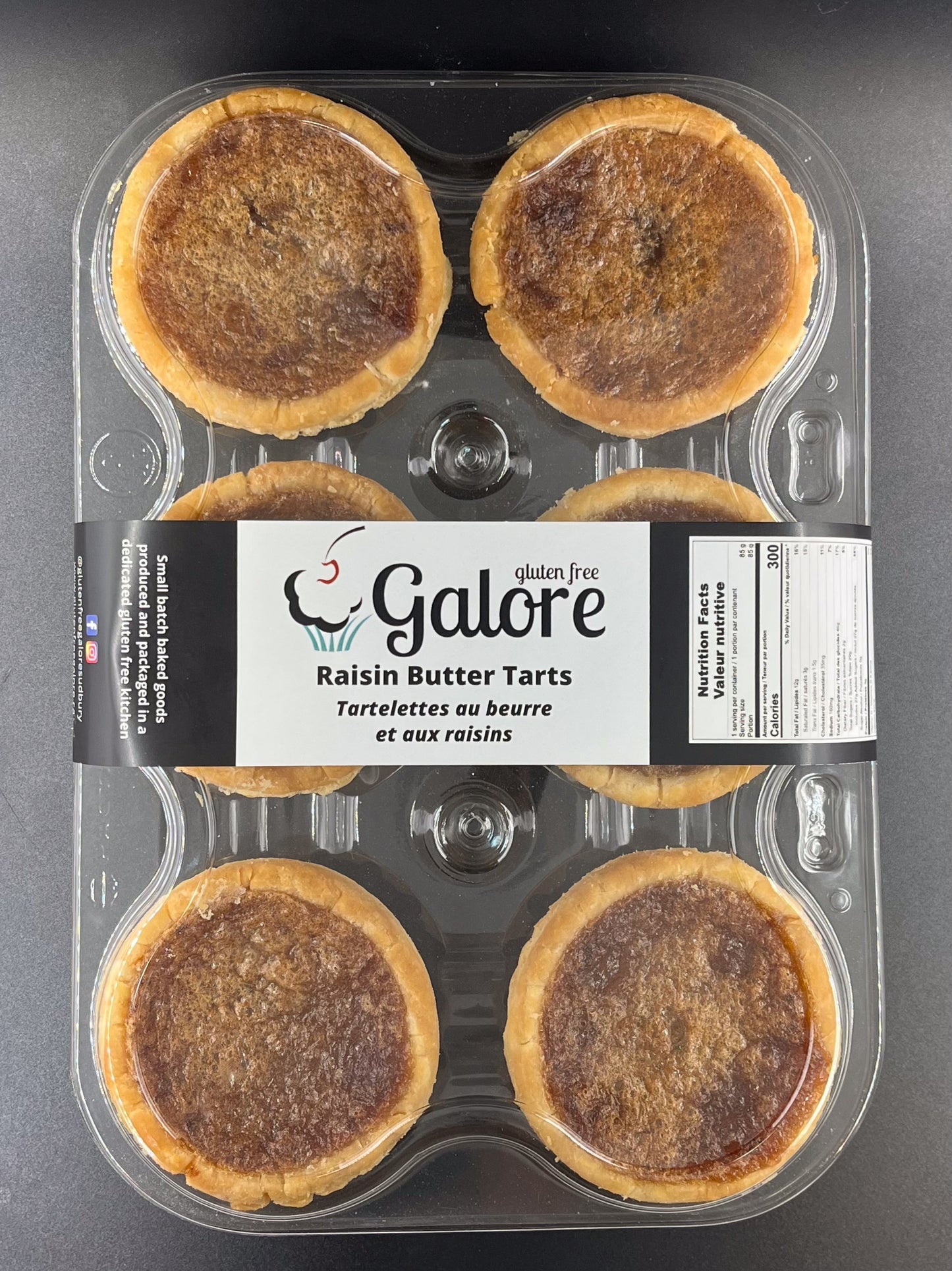 GFG Butter Tarts 6pk - Raisin
