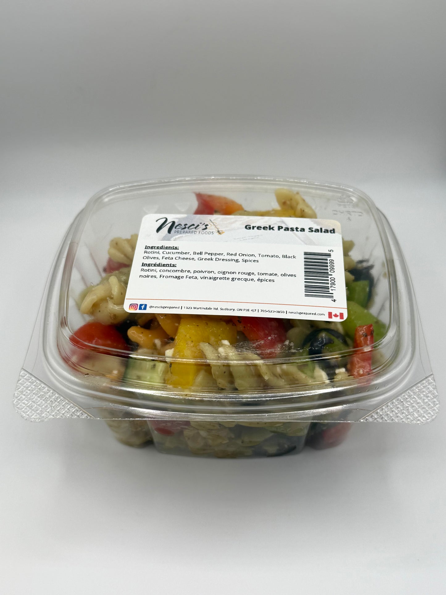 Nesci's Prepared Pasta Salad- Greek 15oz