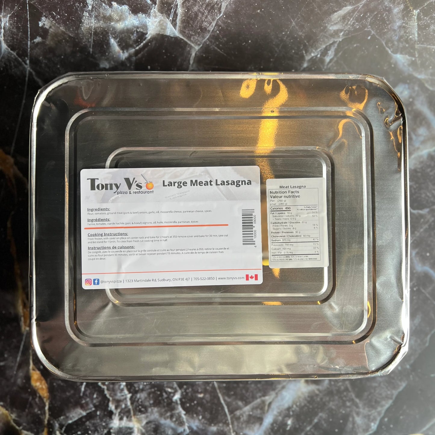 Meat Lasagna (Tony Vs) Large