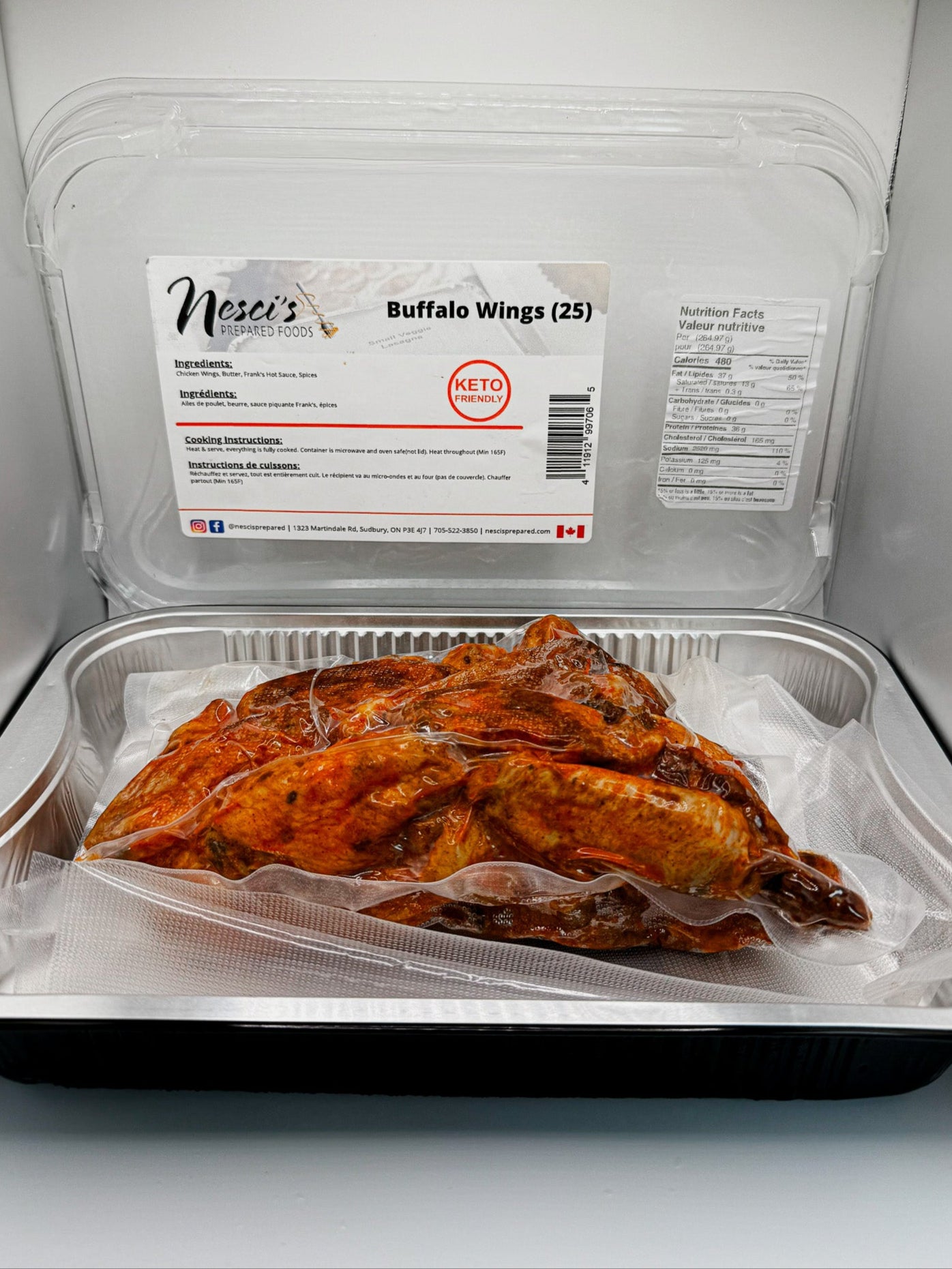 Buffalo Wings - Fully Cooked (25)